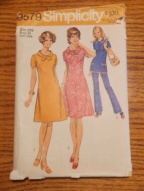 Simplicity Retro Dress & Tunic Pattern — Uncut Size 20